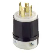 2751 Black Plug Locking, 4-Pole 4-Wire 3-Phase L18-30P, 30A 120/208V 1