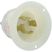 2765 White Inlet Flanged 4-Pole 4-Wire 3-Phase L19 30P 30A 207/480V 1