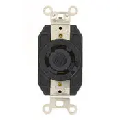 2770 Black Receptacle, Locking 4-Pole 4-Wire, 3-Phase, L20-30, 30A347/600V 1