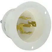 2775 White Inlet Flanged 4-Pole 4-Wire 3-Phase L20 30P 30A 347/600V 1