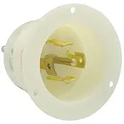 2835 White Inlet Flanged 4-Pole 5-Wire 3-Phase L23 30P 30A 347/600V 1