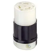 3333 Black Connector Locking 3-Pole 3-Wire Non-Nema 30A 125/250V 1