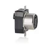 3769 Black Locking Receptacle - 3-Pole 4-Wire, Non-Nema, 50A 250V/600Vac 1