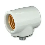 4010 White Glazed Porcelain Lampholder - 2 Cluster, Screw + Liner + Cap, 660W 250V 1
