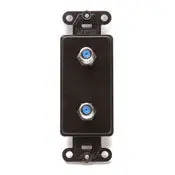 40682 Brown Decora Insert Duplex F Connector 1
