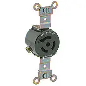 4870 Black Receptacle Locking Single 3-Pole 3-Wire L11-15 15A 250V 1