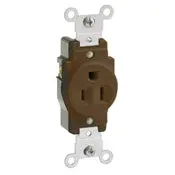5088 Brown Receptacle Single 2P 3W 5-15R 15A 125V 1
