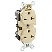 5462 - Brown Receptacle Duplex 2-Pole 3-Wire 20A 250V 1