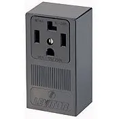 55054 Black Receptacle - Single Surface Mount, 3-Pole, 4-Wire, 30A 125/250V 1