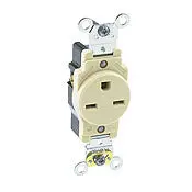5661 Brown Receptacle Single 2-Pole 3-Wire 15A 250V 1