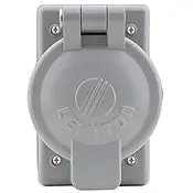7770 Gray Cover Plate Receptacle, 1-Gang, Weather Resistant, 50 Amp 1