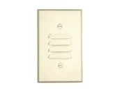 78080 Light Almond 1-Gang Center Vertical Louvre Wallplate Box Mount 1