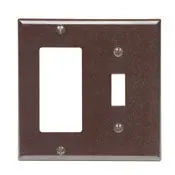 80405 Brown Wallplate - 2-Gang Decora/Toggle, Standard Size 1