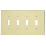 80512 Brown Midway Size 4-Gang 4-Toggle Wallplate 1