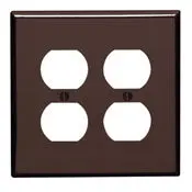 80516 Brown Wallplate - 2-Gang, 2-Duplex, Midway Size 1