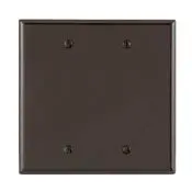 80525 Brown Wallplate - 2-Gang, 2-Blank, Midway Size 1