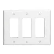 80611 Brown Wallplate - 3-Gang Decora Midway 1