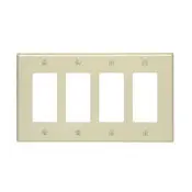 80612 Brown Wallplate 4-Gang Decora Midway 1