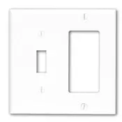 80707 Brown Wallplate - 2-Gang, 1 Toggle/1 Decora, Thermoplastic 1