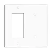 80708 2 Gang Combination Wallplate - 1 Decora/Gfci, 1 Blank, Brown 1