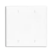 80725 Brown Nylon 2-Gang Blank Wallplate, Standard Size Box Mount 1