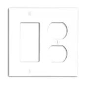 80746 Brown Wallplate – 2-Gang, 1 Duplex, 1 Decora, Durable Nylon 1