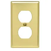 81003 Brass Wallplate - 1-Gang Duplex, Satin Finish, Standard Size **Not In Stock ** 1