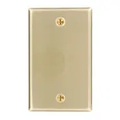 81014 Brass Wallplate - 1 Gang, Blank Satin Finish, Box Mount-**Not In Stock ** 1