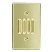 81079 Brass Wallplate - 1 Gang Horizontal Louvre Strap Mount 1