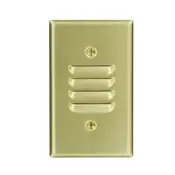 81080 Brass Wallplate - 1-Gang Vertical Louvre Strap Mount 1