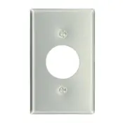 83004 Aluminum 1-Gang Single Outlet Wallplate, Satin Finish, 1.406" 1