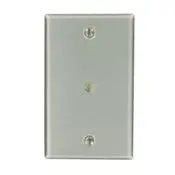 83013 Aluminum Wallplate 1-Gang For Tel/Cable With 312 Hole, Satin Finish Box Mount 1