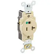 8310 Brown Hospital Grade Receptacle, Single, 2-Pole 3-Wire, 20A 125V 1