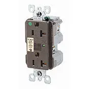 8380 Brown Tvss Receptacle 20A 125V Alarm Hospital Grade Back And Side Wired 1