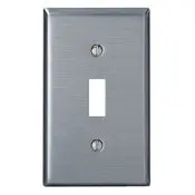 84001 Stainless Steel Wallplate - 1 Gang Standard Size Toggle 1