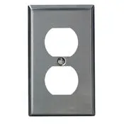 84003 Stainless Steel Wallplate - 1-Gang Duplex, Standard Size 1