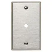84013 Stainless Steel Wallplate - 1-Gang Phone/Cable Box Mount With 312 Hole 1