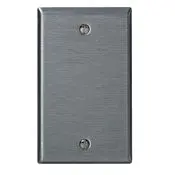 84014 Stainless Steel 1-Gang Blank Wallplate For Box Mount 1