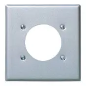 84026 Stainless Steel Wallplate 2-Gang Power Outlet With 2 147 Hole, Standard Size 1