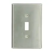 84101 Stainless Steel Wallplate - 1 Gang Toggle, Oversized 1