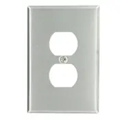 84103 Stainless Steel Oversized 1-Gang Duplex Wallplate 1