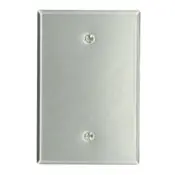 84114 Stainless Steel Oversized Magnetic Wallplate, 1-Gang Blank Box Mount 1