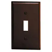 85001 Brown Wallplate - 1-Gang Toggle Standard Size 1