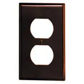 85003 Brown Wallplate - 1-Gang Duplex, Standard Size 1