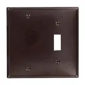 85006 Brown Wallplate – 2 Gang, 1 Toggle, 1 Blank, Standard Size 1