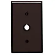 85018 Brown Wallplate 1-Gang Tel/Cable With Mounting Strap 1