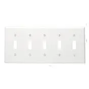 85023 Brown 5-Gang 5-Toggle Wallplate 1