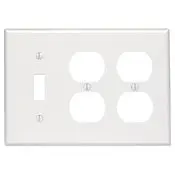 85047 Brown Wallplate - 3-Gang, 1 Toggle, 2 Duplex, Standard Size 1