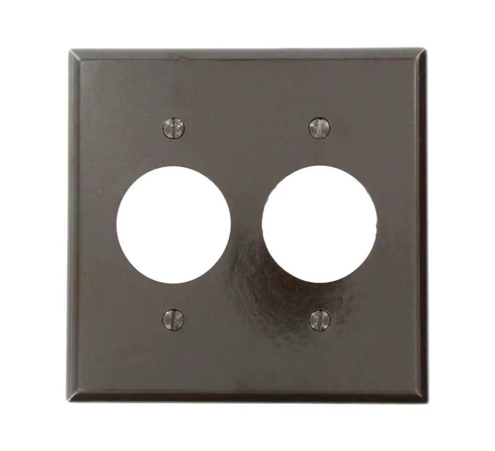 85052 Brown Wallplate - 2 Gang 2 Single Receptacle Standard Size 1
