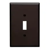 85101 Brown Oversized 1-Gang Toggle Wallplate 1